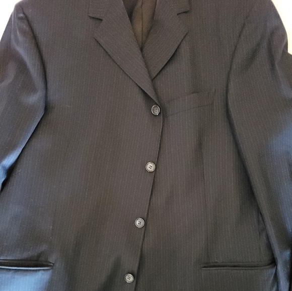 2 Piece Earvine Magic Johnson Suit 40 Black Stripe - Picture 5 of 6